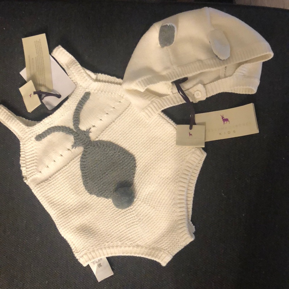 NWT Stella McCartney Kids, Bunny Romper & Hat